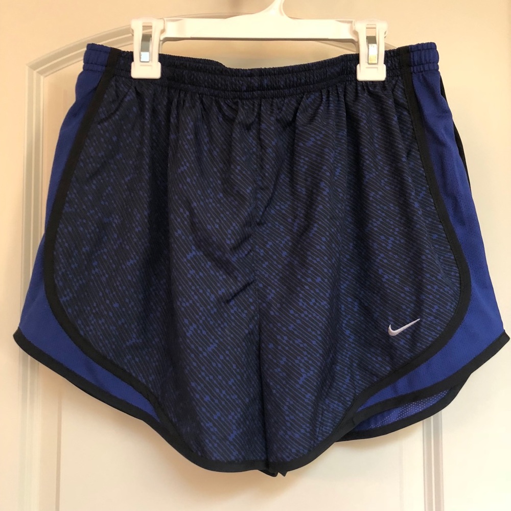 black nike running shorts size large !